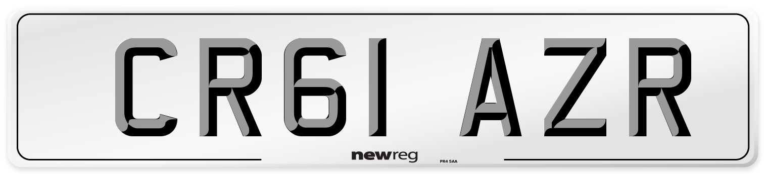 CR61 AZR Number Plate from New Reg